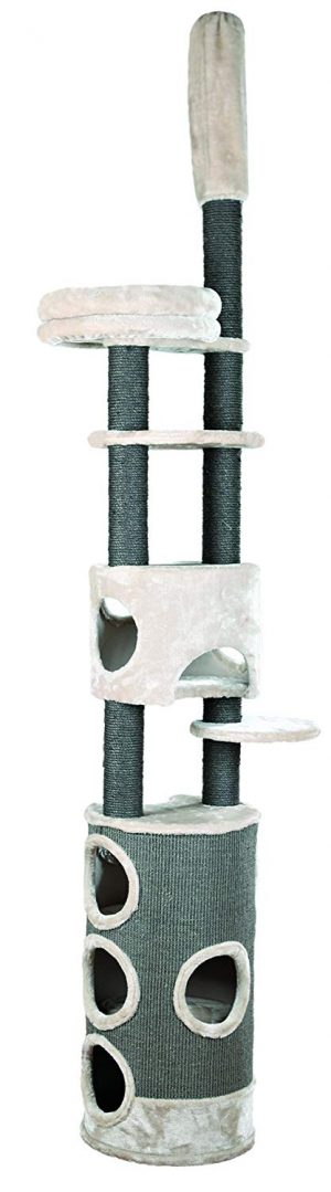 Floor to ceiling cat tree MODERN look, slimline with a small footprint. LOVE IT!