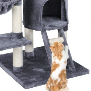 Tension Pole Cat Tree - With super wide posts and superior soft fabric.  Comes in 2 color choices & Prime Free Shipping. Great Value!