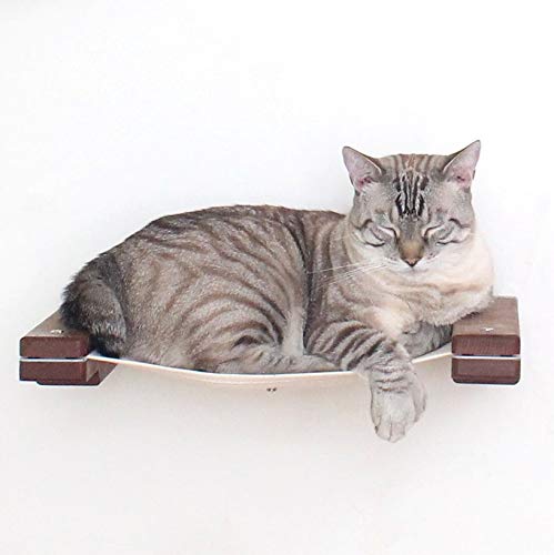 This is a smaller cat wall shelf, it makes a sort of wall cat hammock for your kitties to sleep in.
