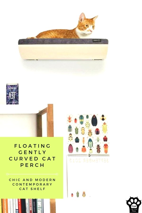 This floating gently curved cat perch features special hidden brackets to help it achieve it's floating effect, which goes really well with your minimalist and modern decor.