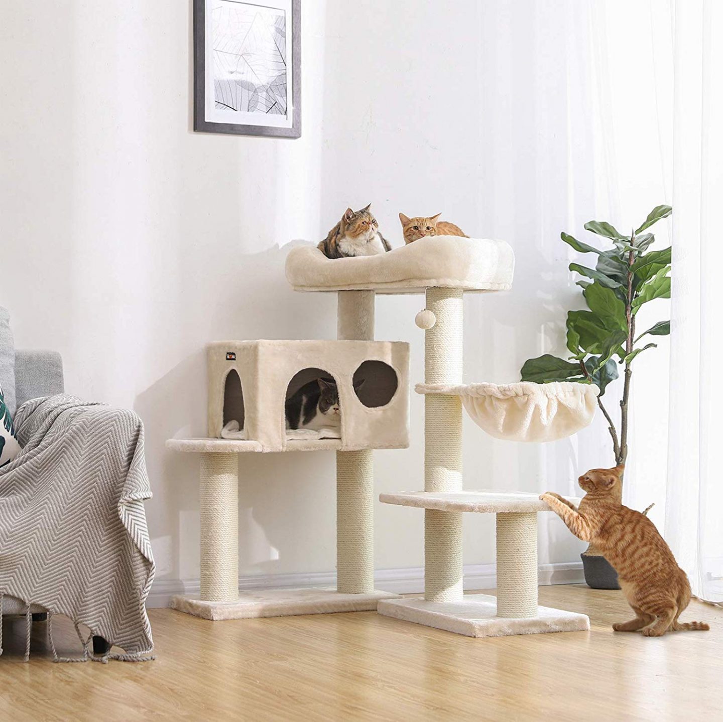 Cat trees that can be adjusted to fit your home can be just what the doctor ordered when it comes to finding a cat tree for your large cat.