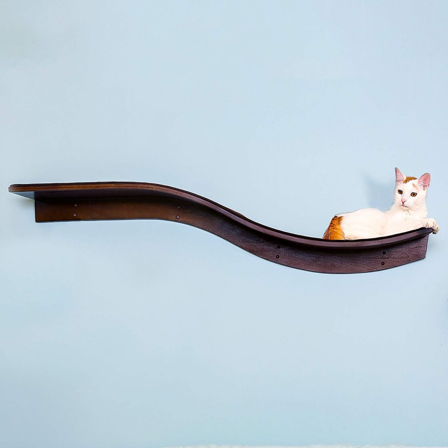 The Refined Feline's Lotus Branch Cat Shelf.  It's design is meant to go with the other pieces in this cat furniture suite.