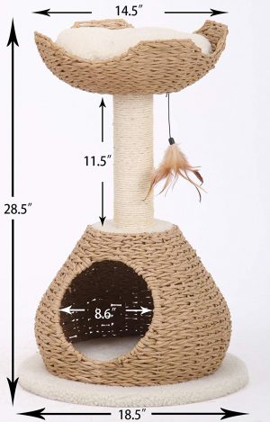 The specific measurements for this cat tree.