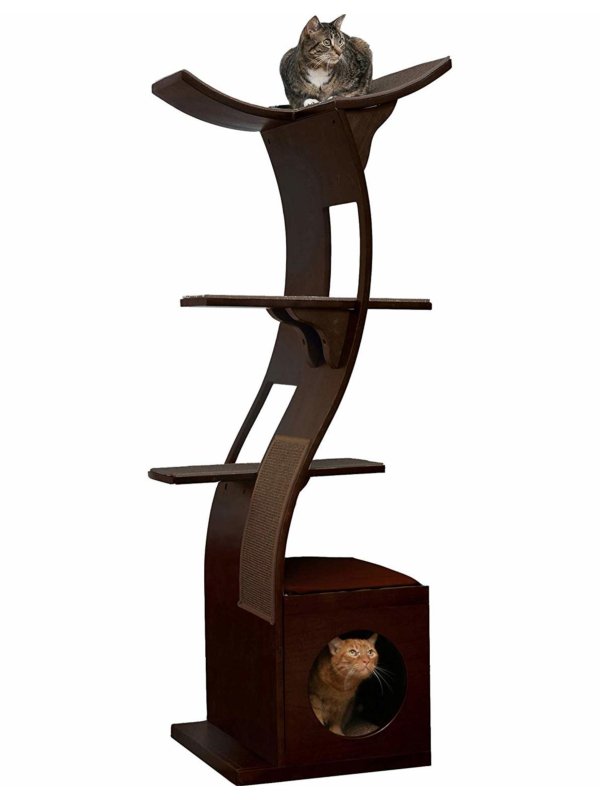 Modern yet classic cat furniture like this cleopatra cat tower is great for your home decor and your cats.