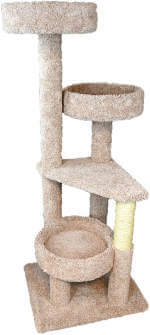 This solid wood cat tree from New Cat Condos is strong enough to handle that giant house panther of yours, or several.