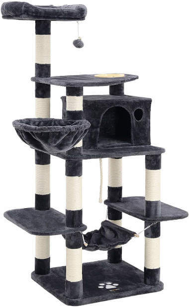A lovely dark smokey grey color on this FEANDREA cat tree.