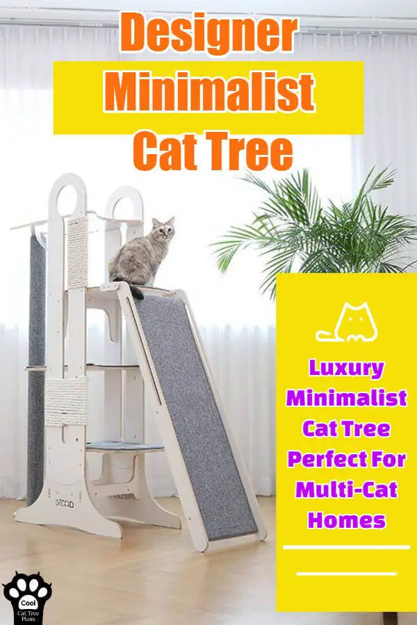 This Luxury minimalist cat tree, perfect for multi-cat homes is amazing for those with a specific aesthetic in mind, who want to give their cats the best kitty furniture possible.