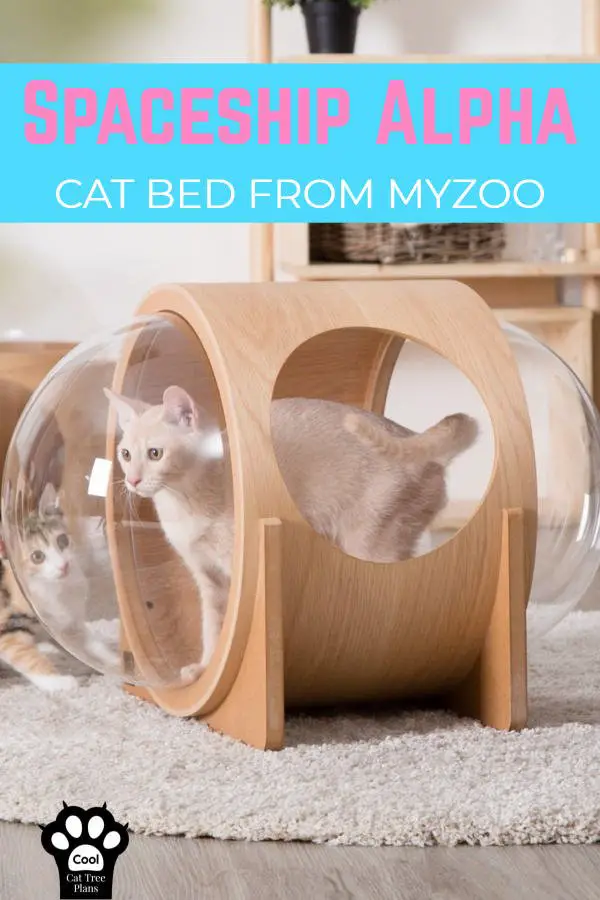 The MyZoo Spaceship Alpha cat bed is a stylized yet functional place for your kitty to snuggle up and enjoy a good cat nap, or just watch the world go by in style.