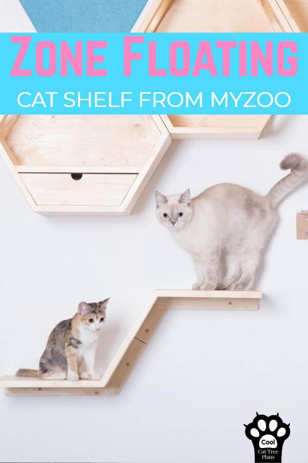 The Zone floating cat shelf from MyZoo is a beautiful, sleek and minimalist cat shelving system designed to give your kitties a happy place to sit or an easy step up to even bigger and more elaborate shelves!