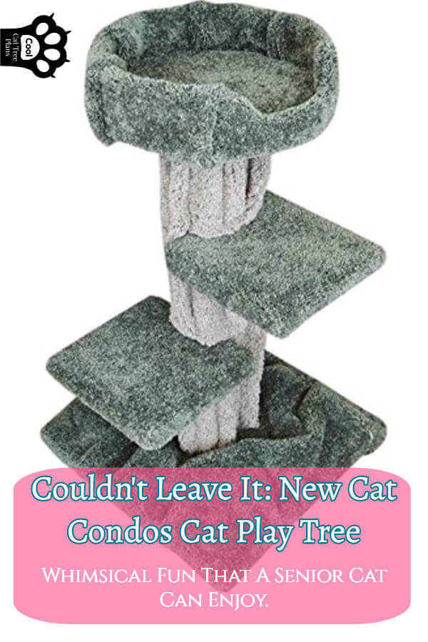 And the one we Couldn't Leave Out: New Cat Condos Play Tree.  It's a cat tree that looks like a tree, is covered in carpet and is built perfectly so that an older cat can easily climb to the top.