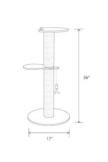 The specific dimensions for the Marvin luxury cat tree from Tuft + Paw.