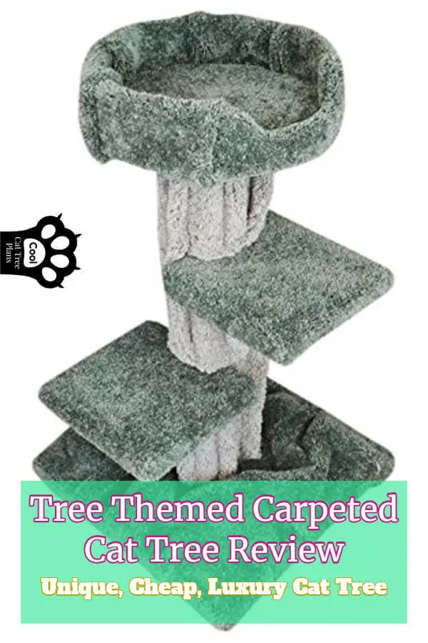 In this tree themed carpeted cat tree review I want to talk about why this is like a luxury or designer cat tree and the things that make it so special.